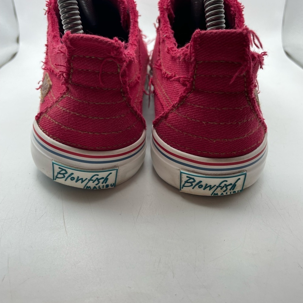 Blowfish Malibu Red distressed Canvas Sneakers women’s 8.5 - Picture 5 of 8
